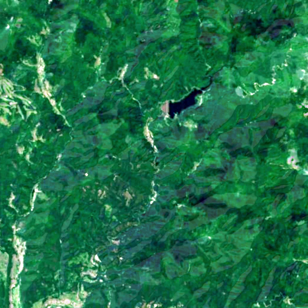 Senga Falls seen from above (Sentinel-2)