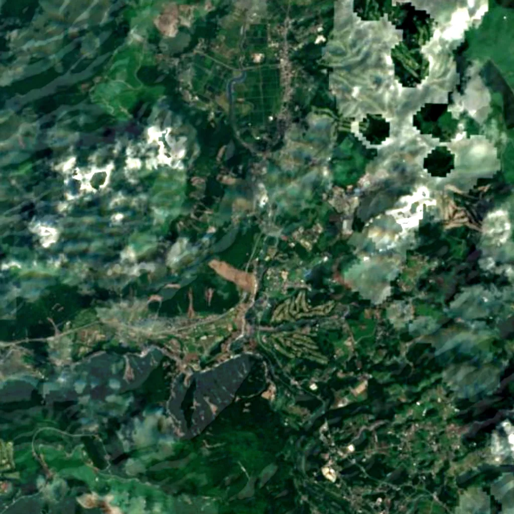 Sgaru Falls seen from above (Sentinel-2)