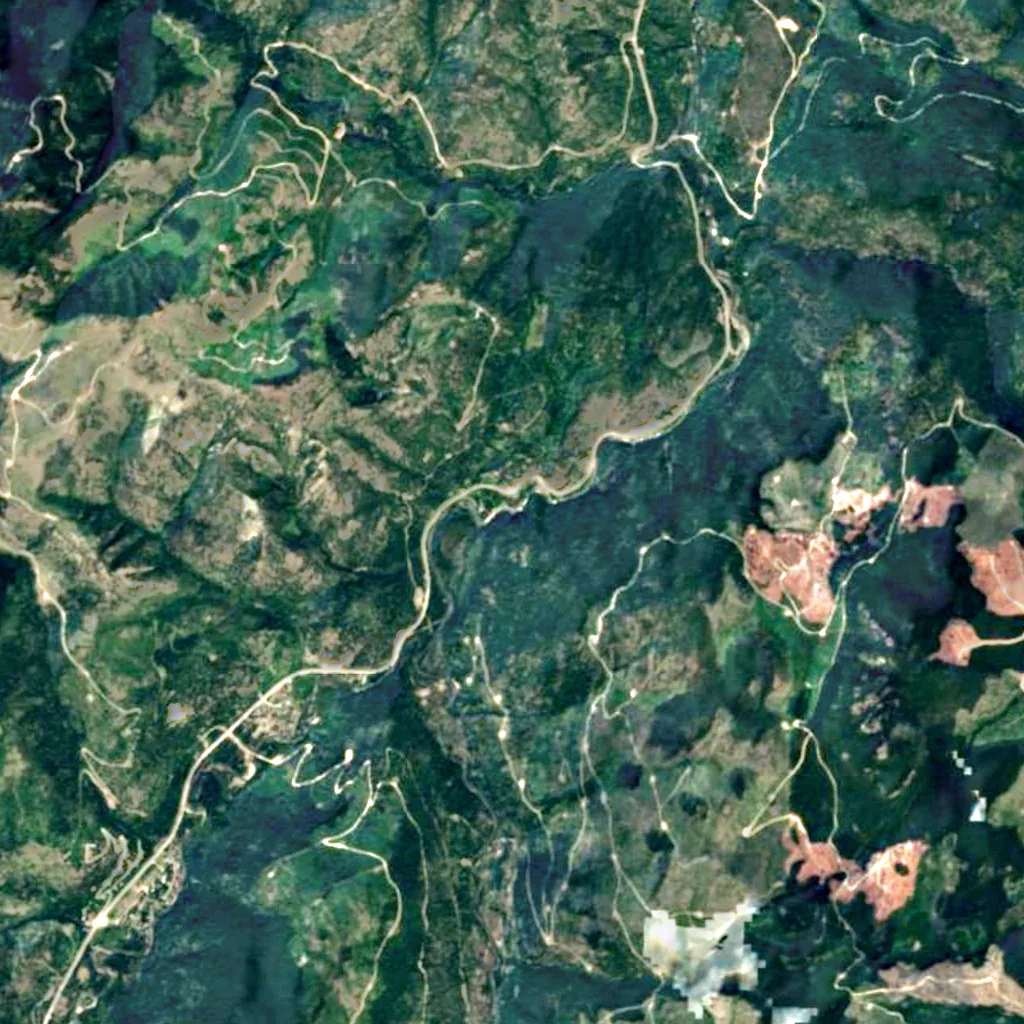Similkameen Falls seen from above (Sentinel-2)