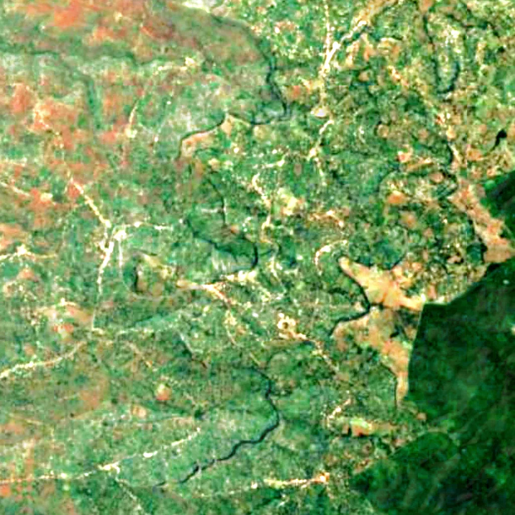 Sipi Falls seen from above (Sentinel-2)