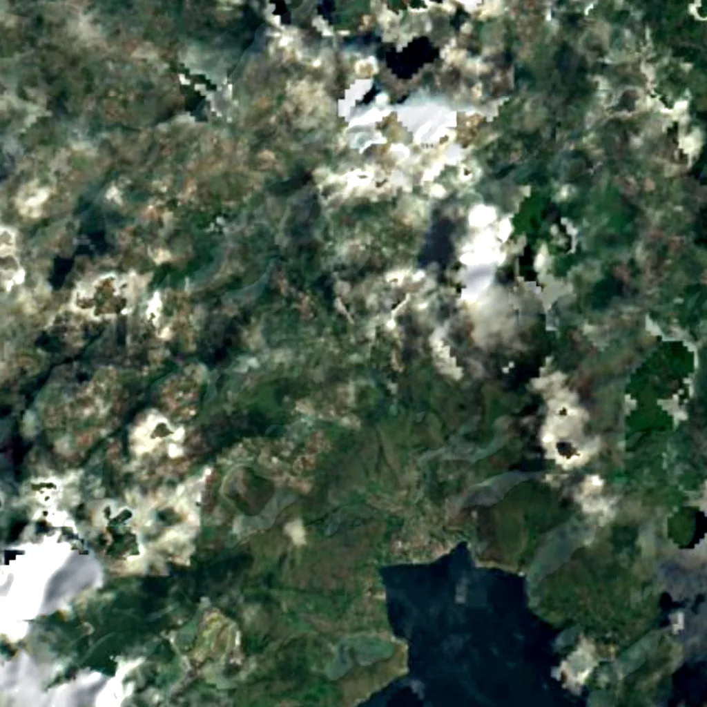 Sipisopiso Waterfall seen from above (Sentinel-2)