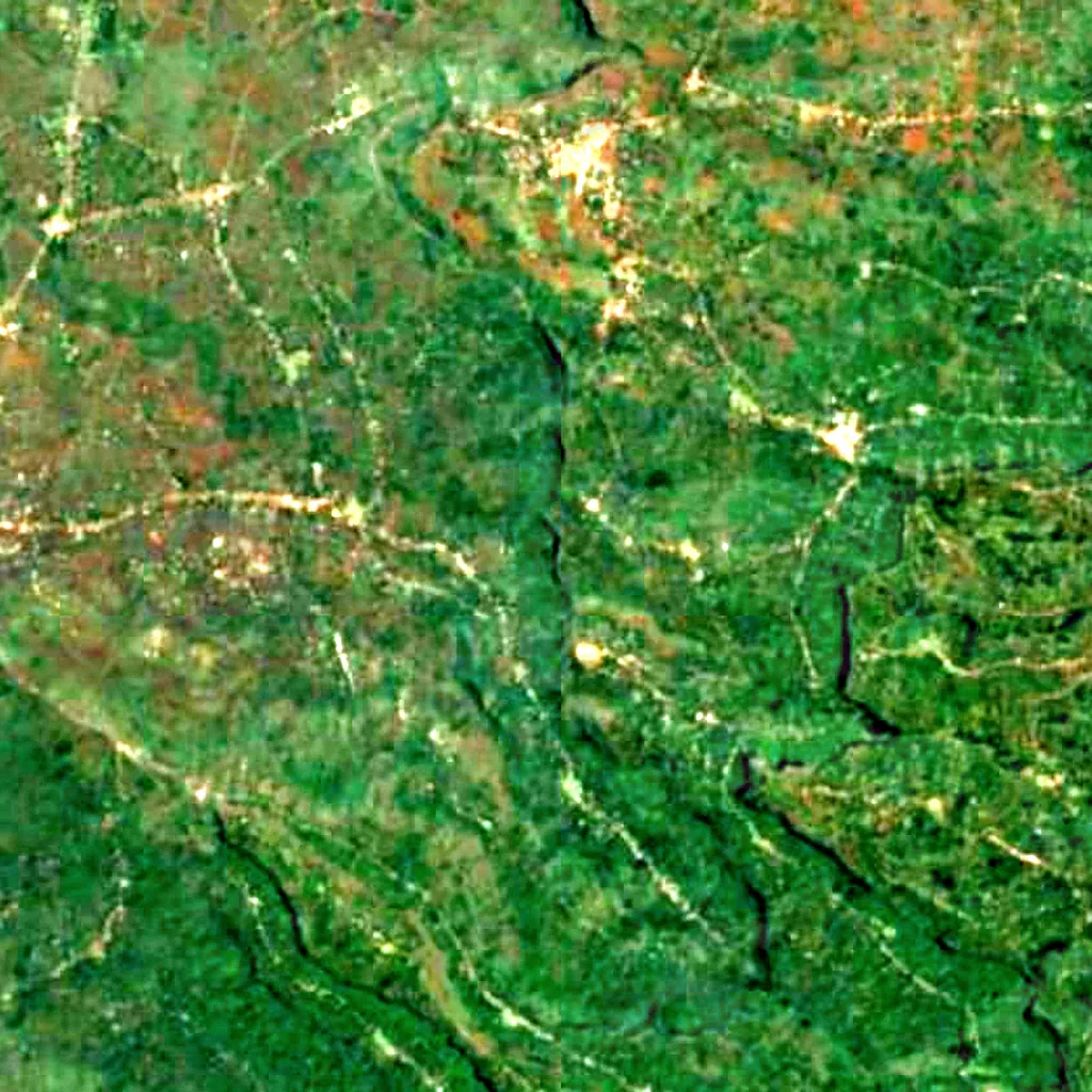 Sisiyi Falls seen from above (Sentinel-2)