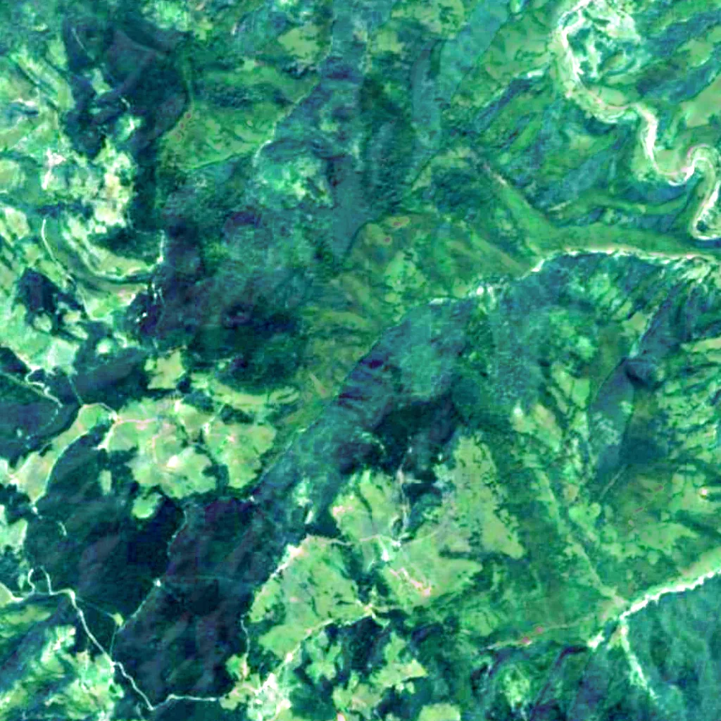 Skakavac Waterfall (lower) seen from above (Sentinel-2)
