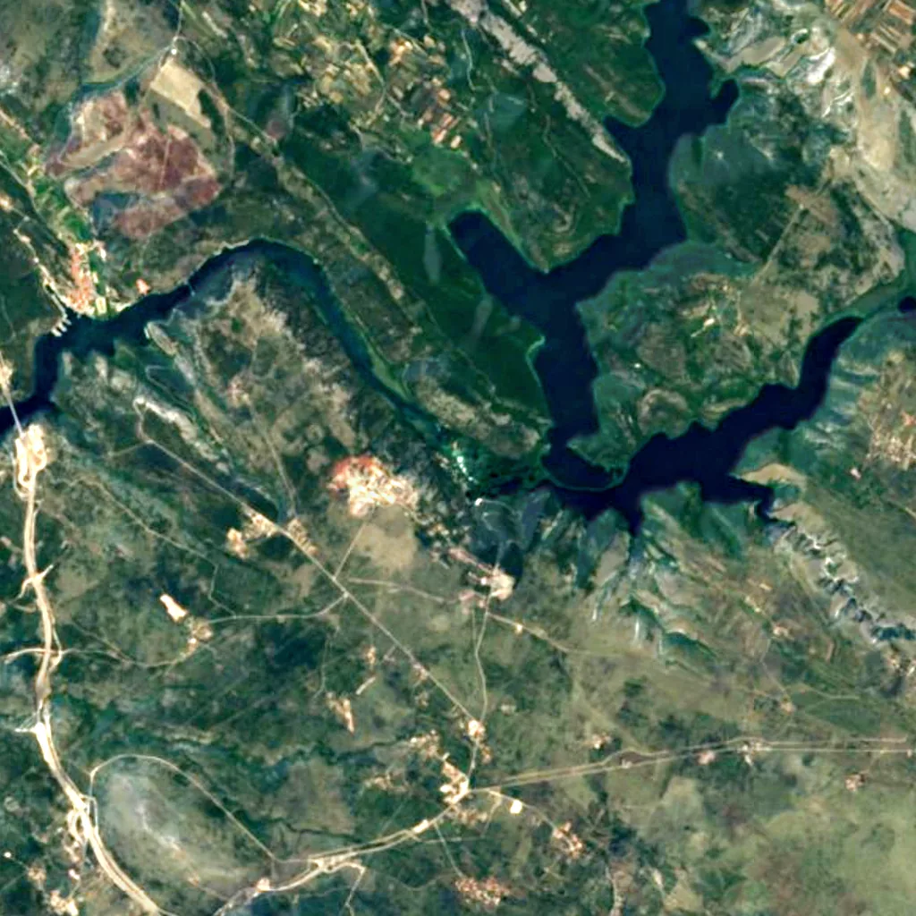 Skradinski buk seen from above (Sentinel-2)