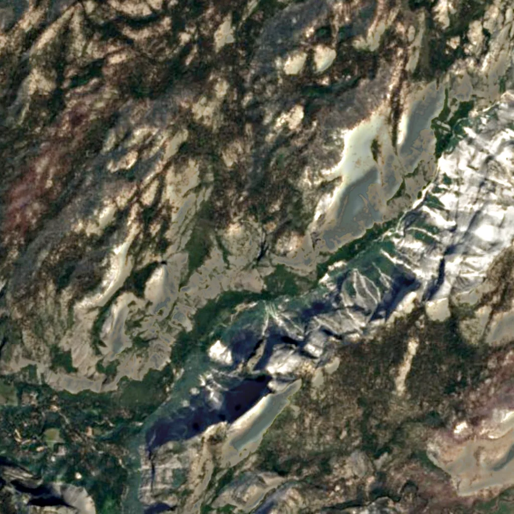 Snow Creek Falls seen from above (Sentinel-2)