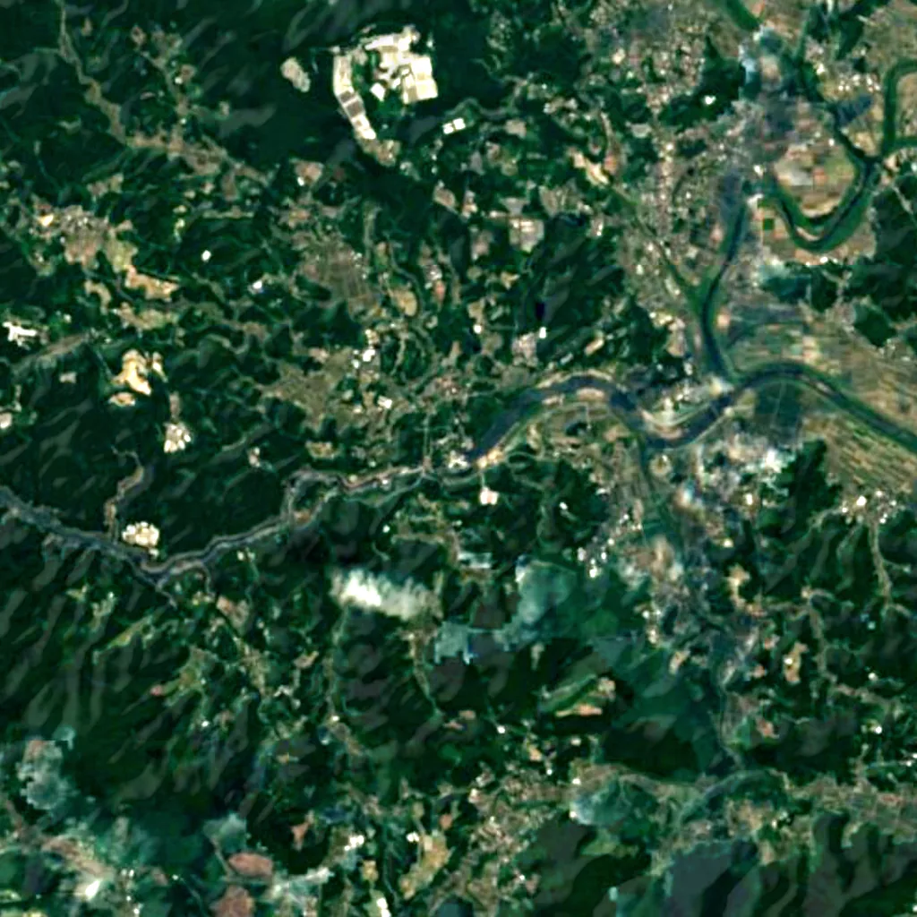 Sogi Falls seen from above (Sentinel-2)