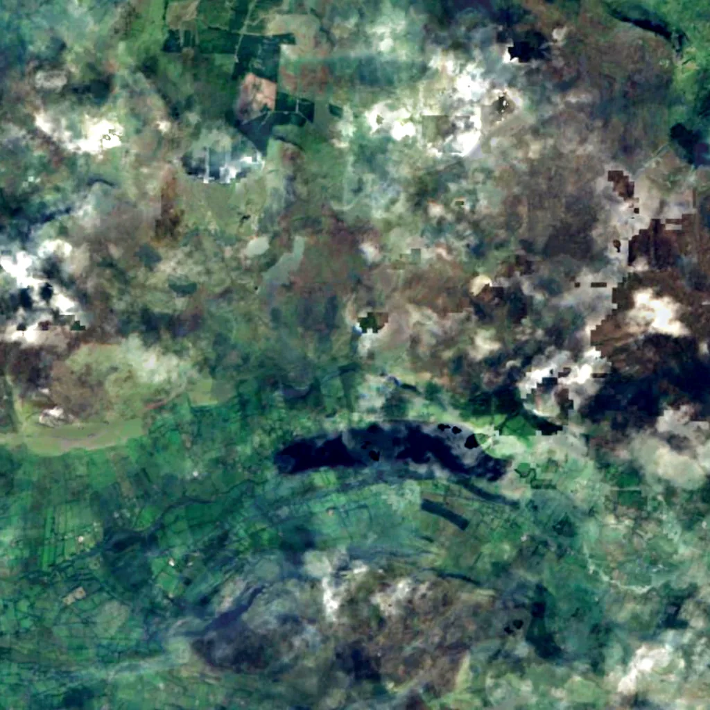 Sruth in Aghaidh an Aird seen from above (Sentinel-2)