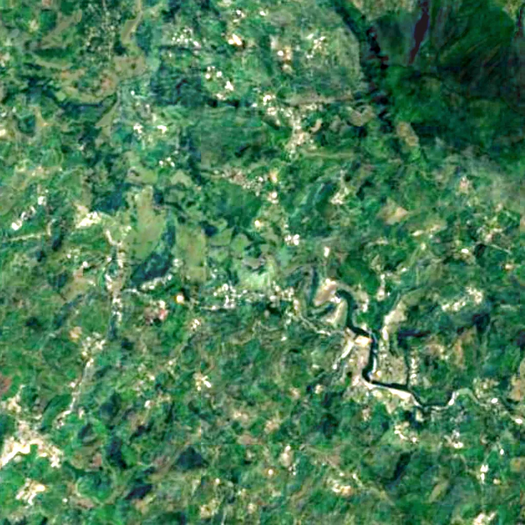 St. Clair's Falls seen from above (Sentinel-2)