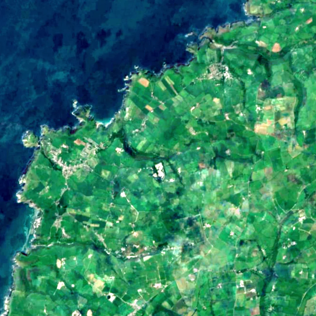 St Nectan's Kieve seen from above (Sentinel-2)