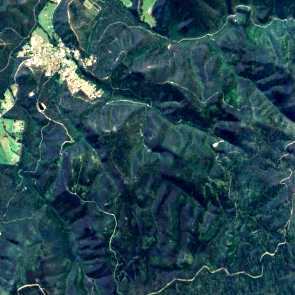 Steavenson Falls seen from above (Sentinel-2)