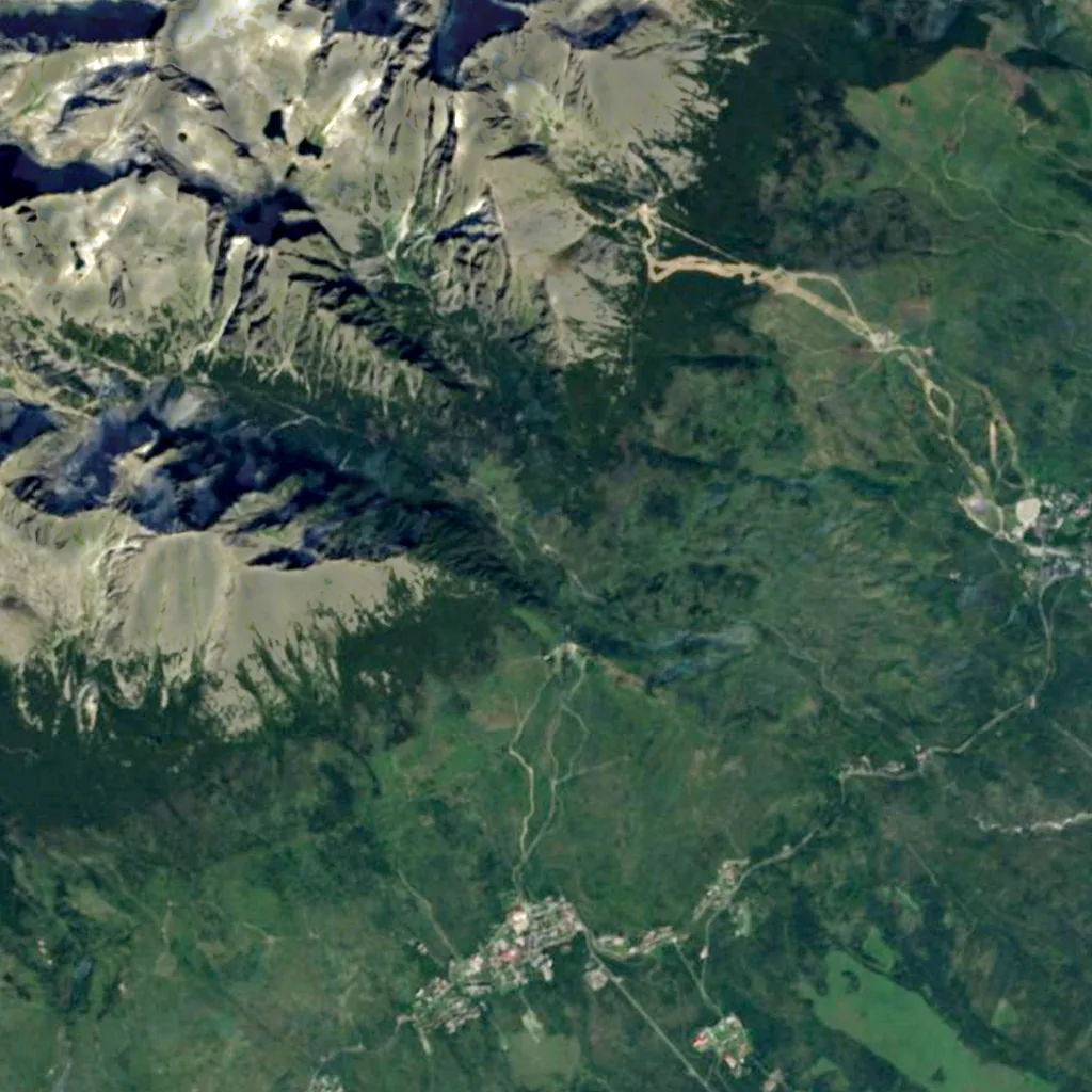 Studenovodské vodopády seen from above (Sentinel-2)