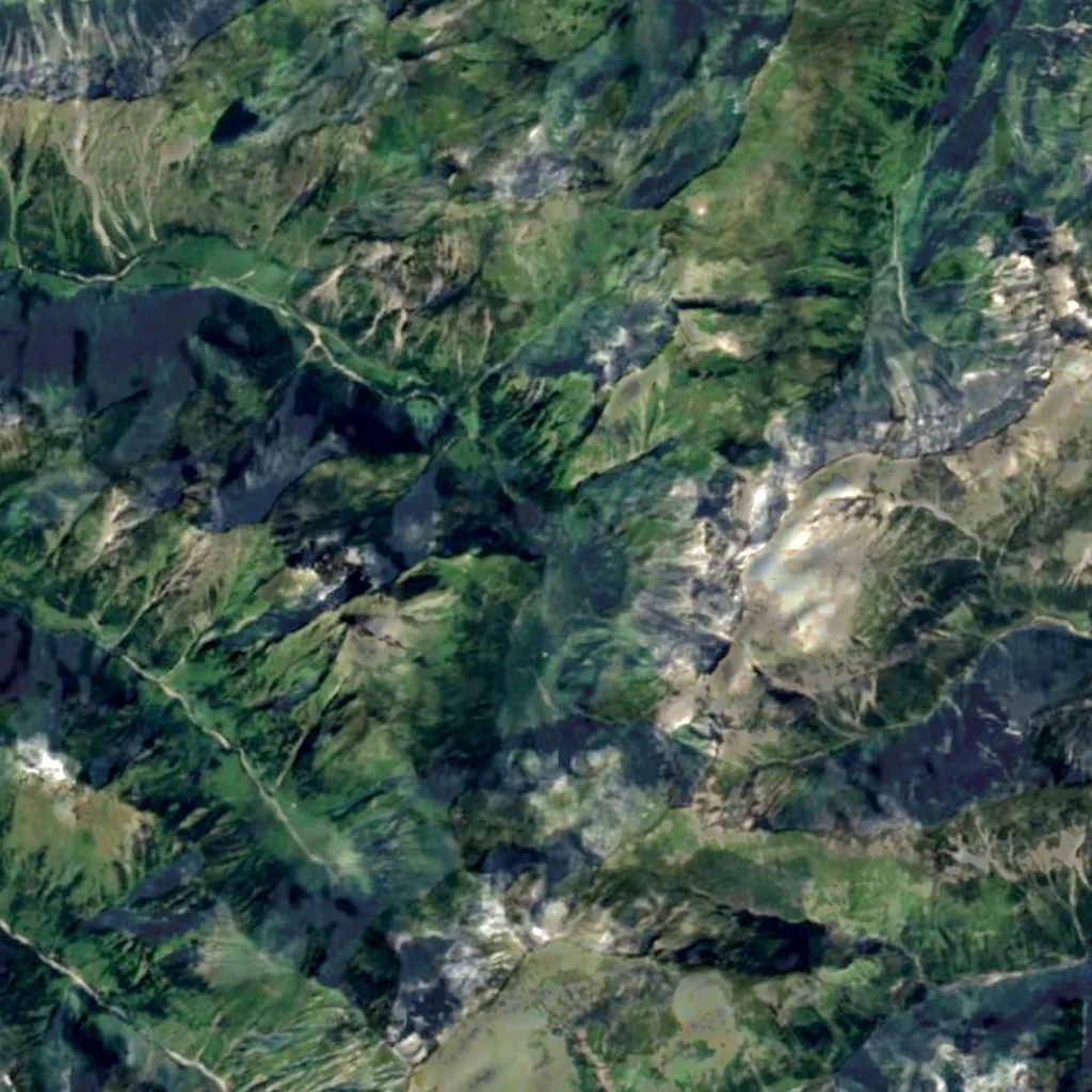 Stuibenfall seen from above (Sentinel-2)