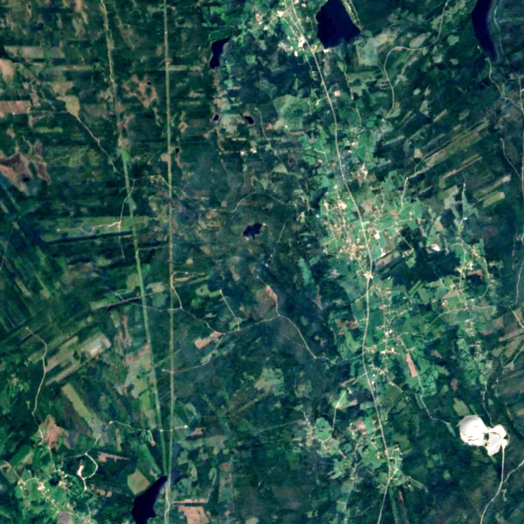 Styggforsen seen from above (Sentinel-2)