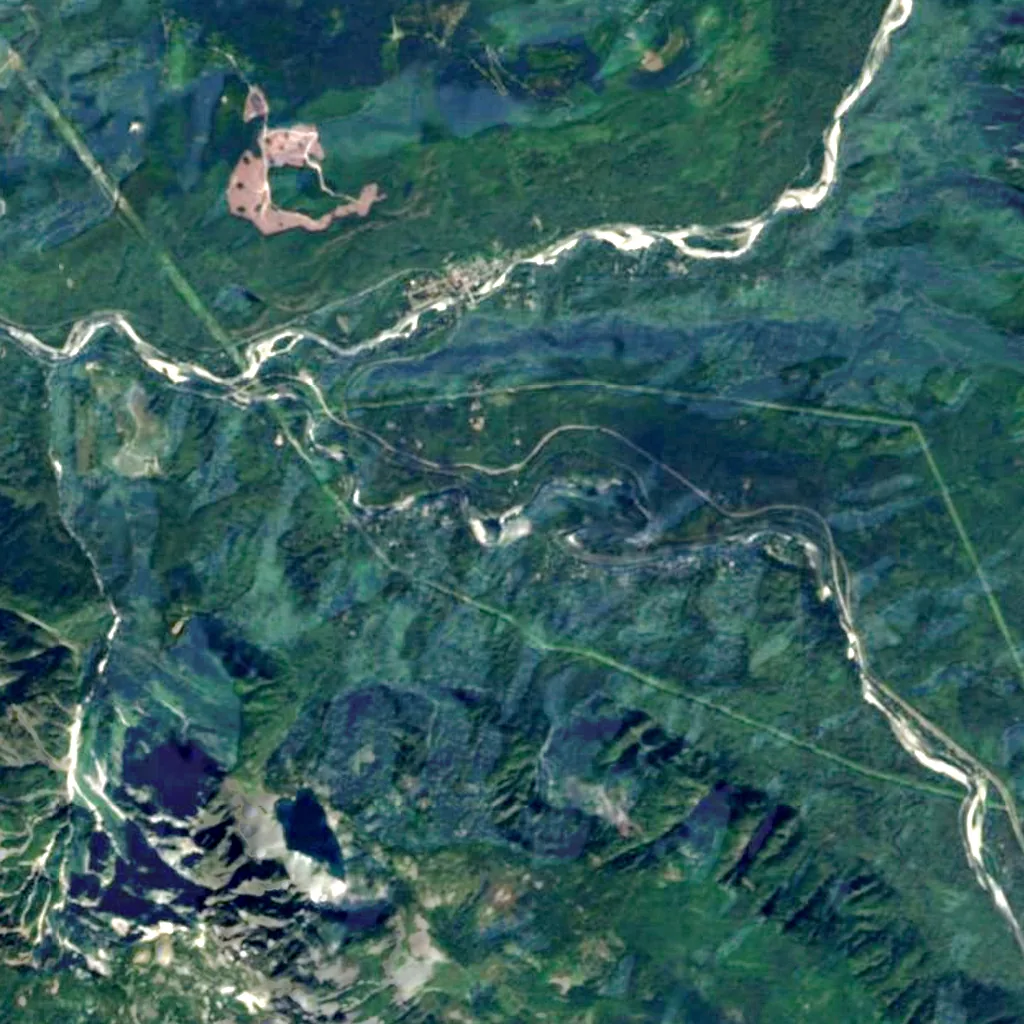 Sunset Falls seen from above (Sentinel-2)