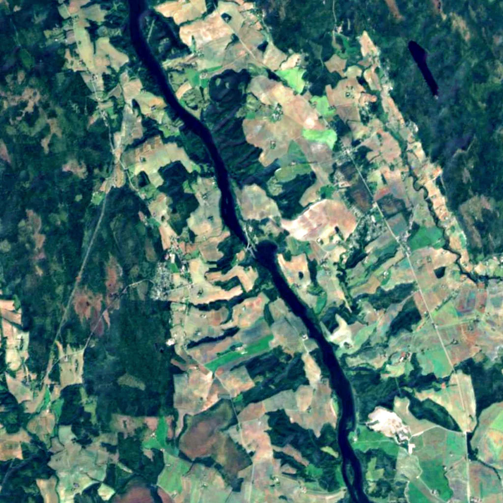 Svanfossen seen from above (Sentinel-2)