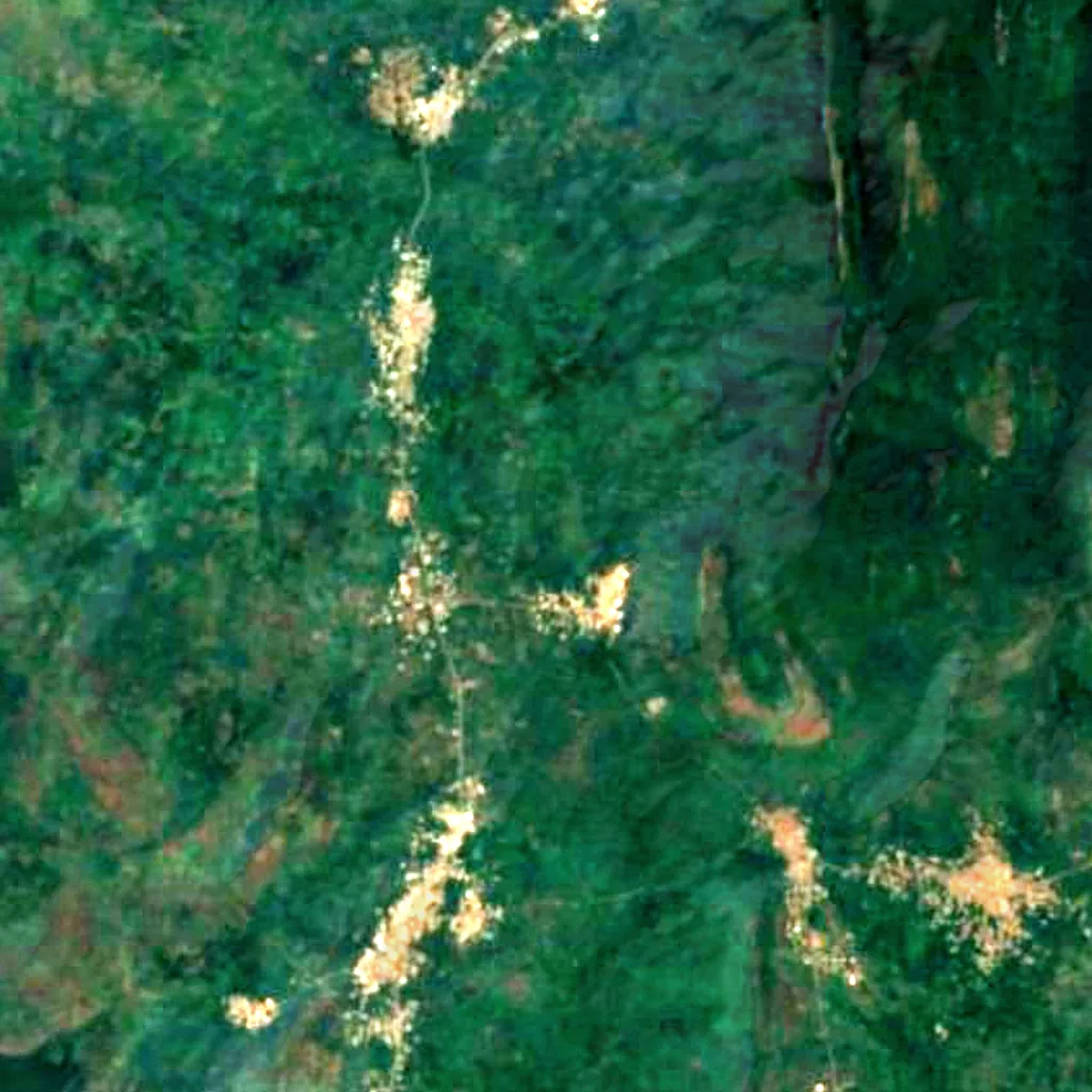 Tagbo Falls seen from above (Sentinel-2)