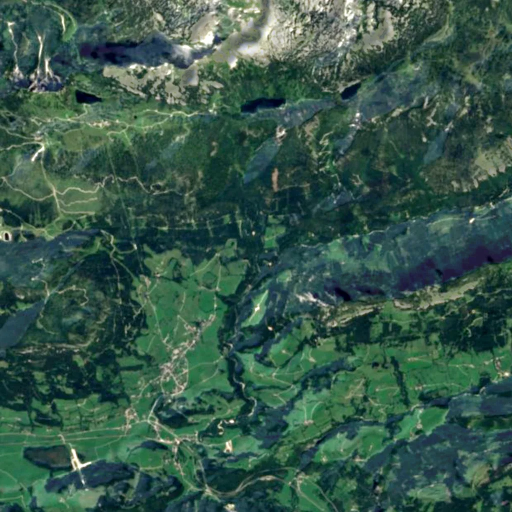 Tauplitzer Wasserfall seen from above (Sentinel-2)