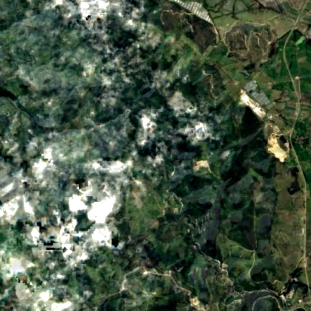 Tequendama Falls seen from above (Sentinel-2)