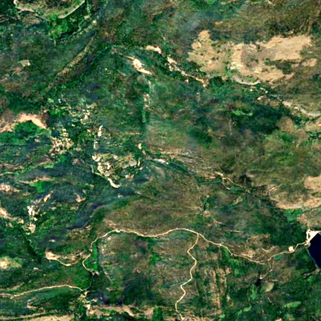 Terraced Falls seen from above (Sentinel-2)