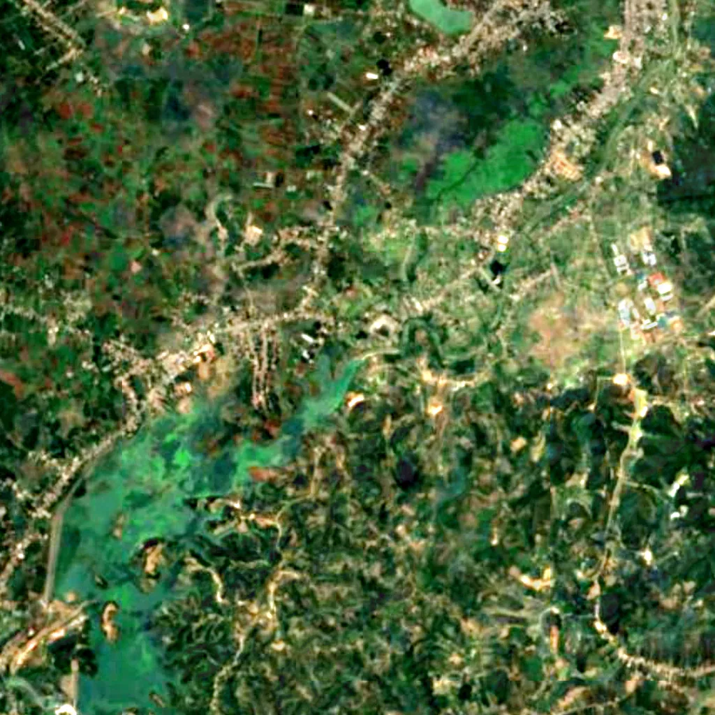 Thác Gougah seen from above (Sentinel-2)