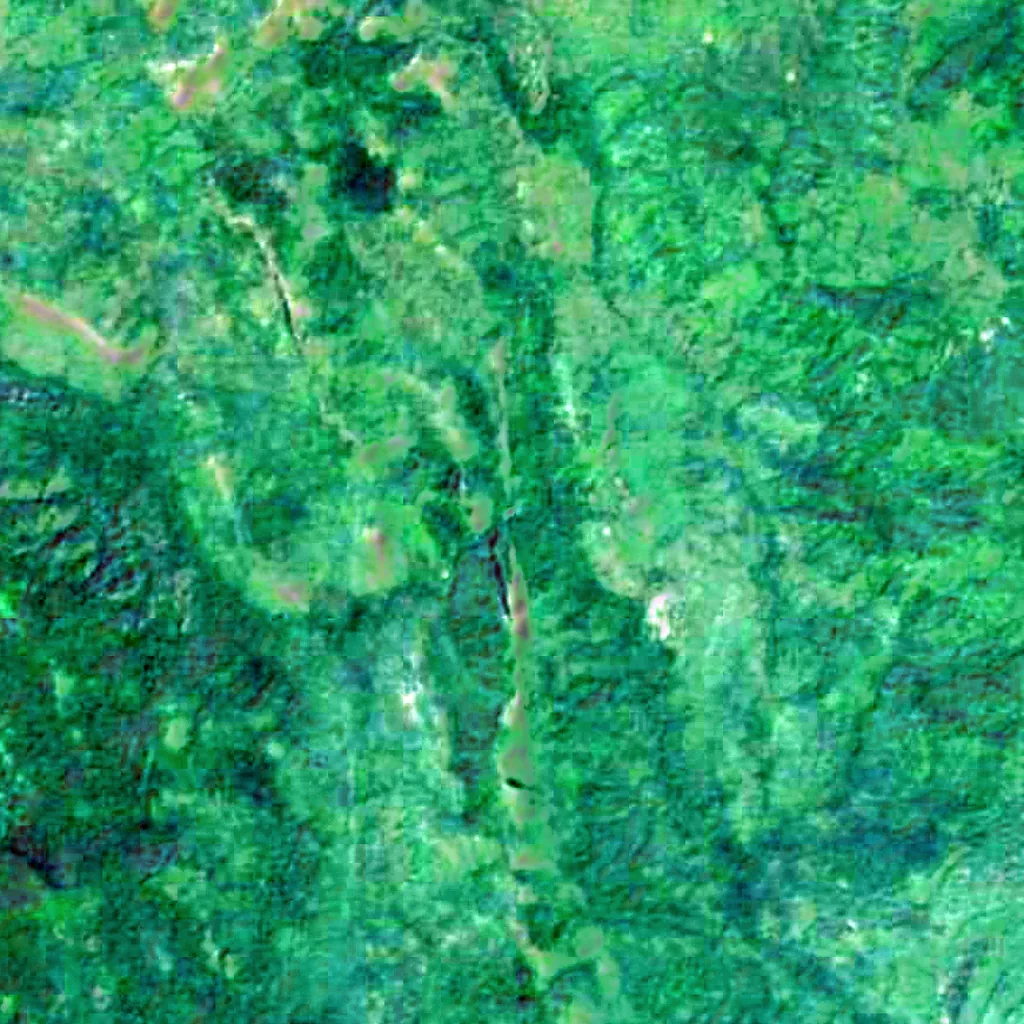 Thi Lo Su waterfall seen from above (Sentinel-2)