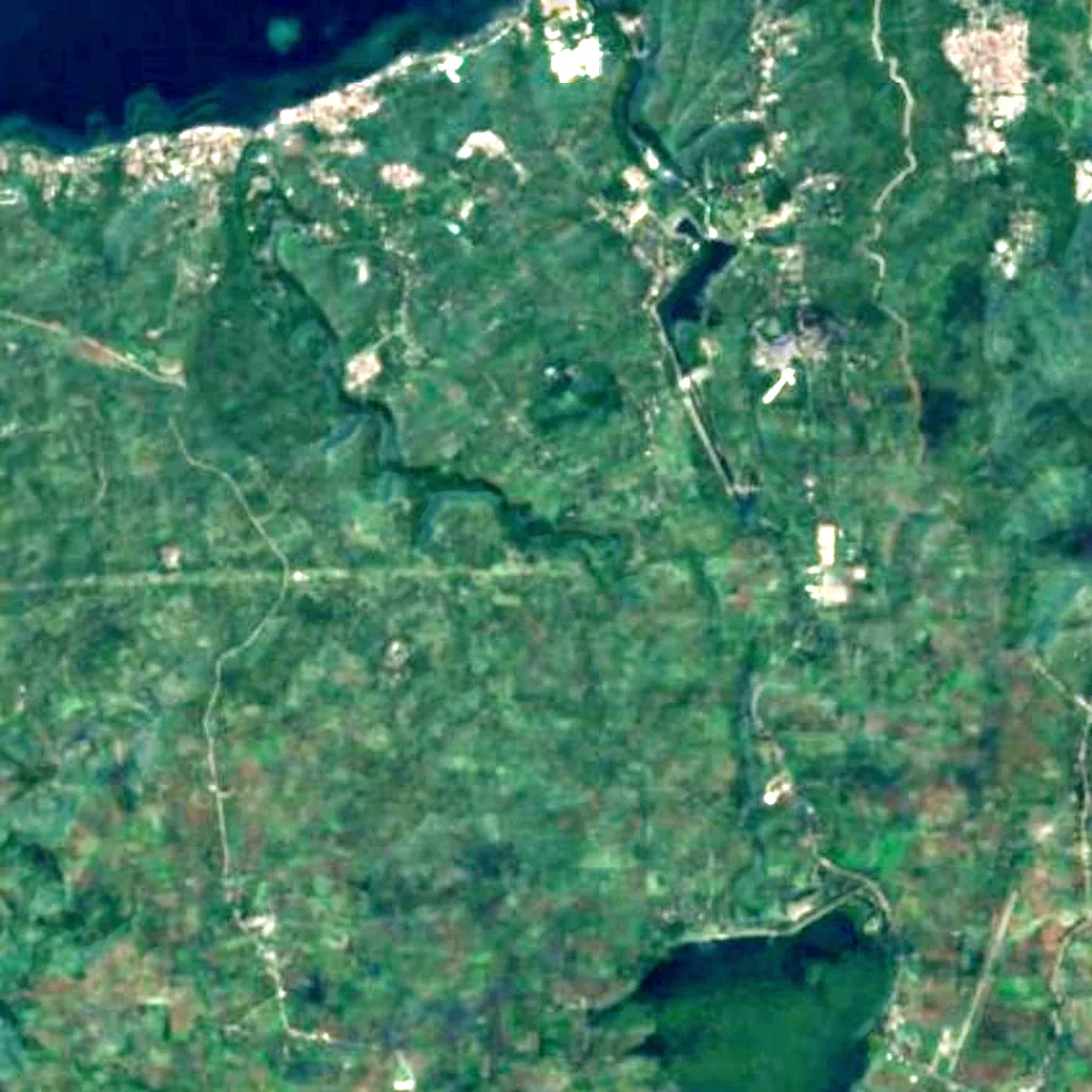 Tinago Falls seen from above (Sentinel-2)