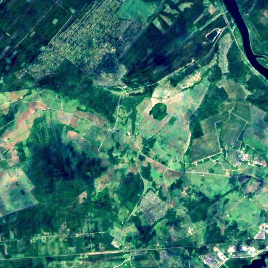 Tõrvajõe waterfall seen from above (Sentinel-2)