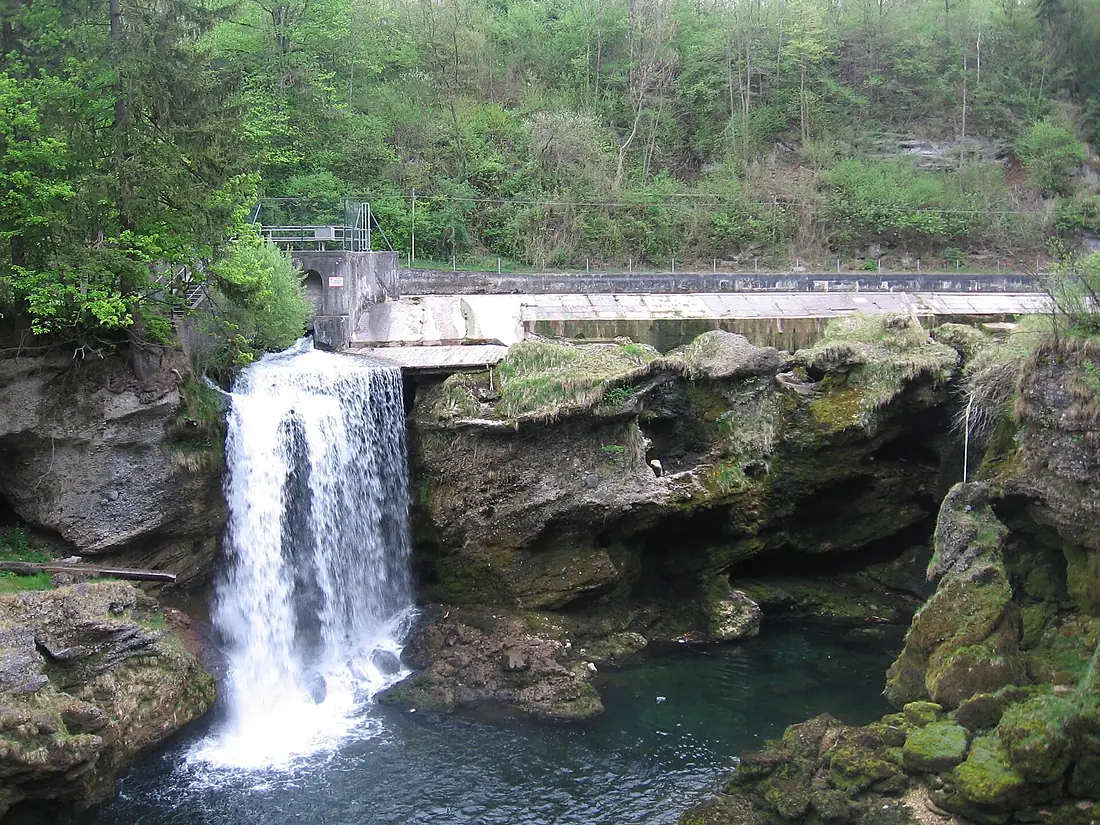 Traunfall bei Niedrigwasser