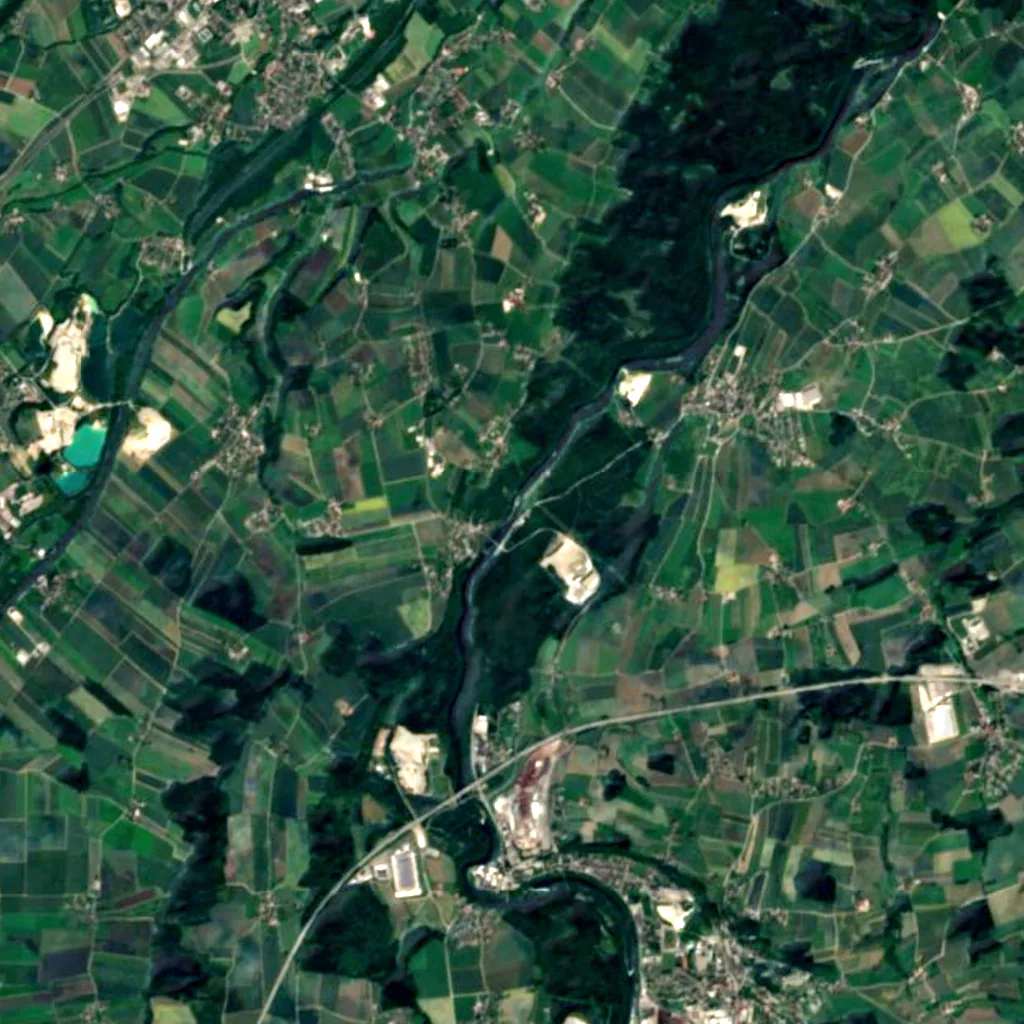 Traunfall seen from above (Sentinel-2)