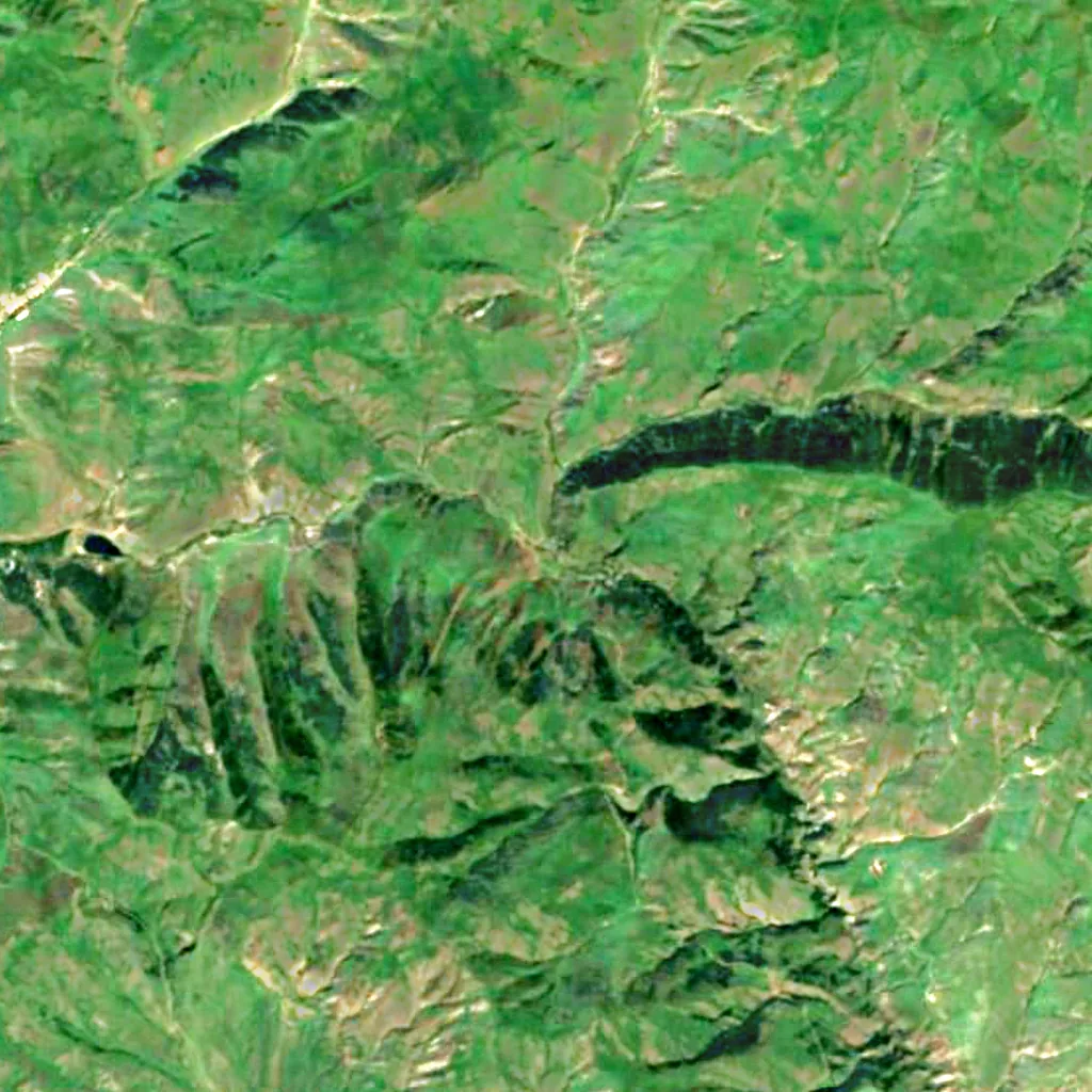 Trchkan waterfall seen from above (Sentinel-2)