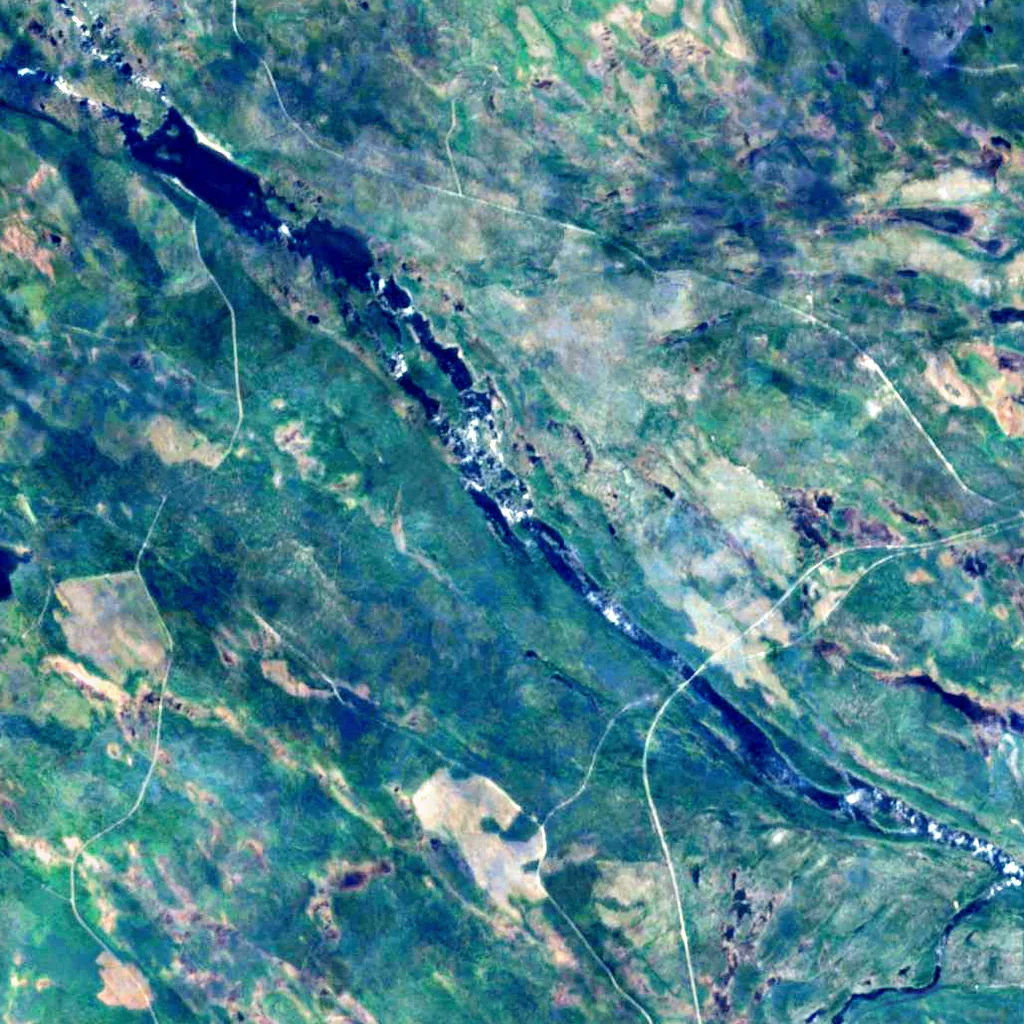 Trollforsen seen from above (Sentinel-2)