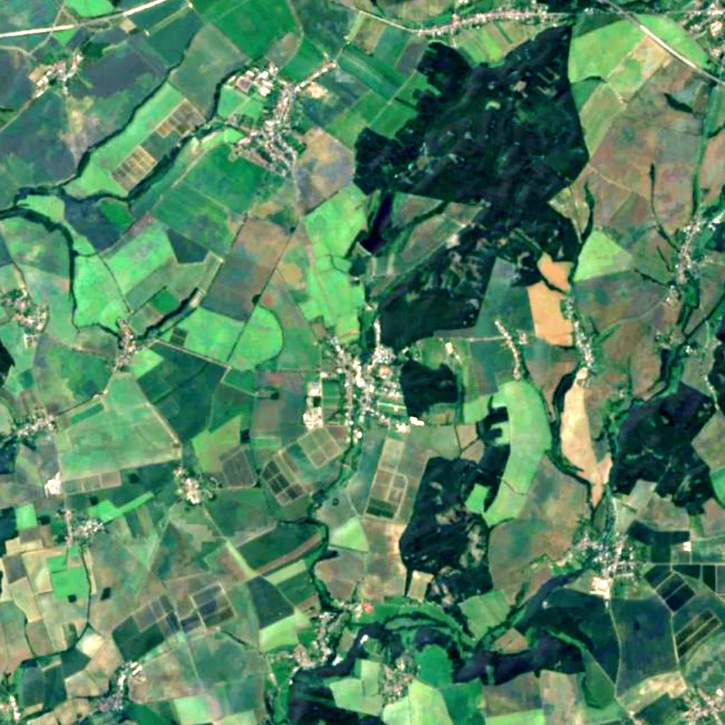 Tršický vodopád seen from above (Sentinel-2)