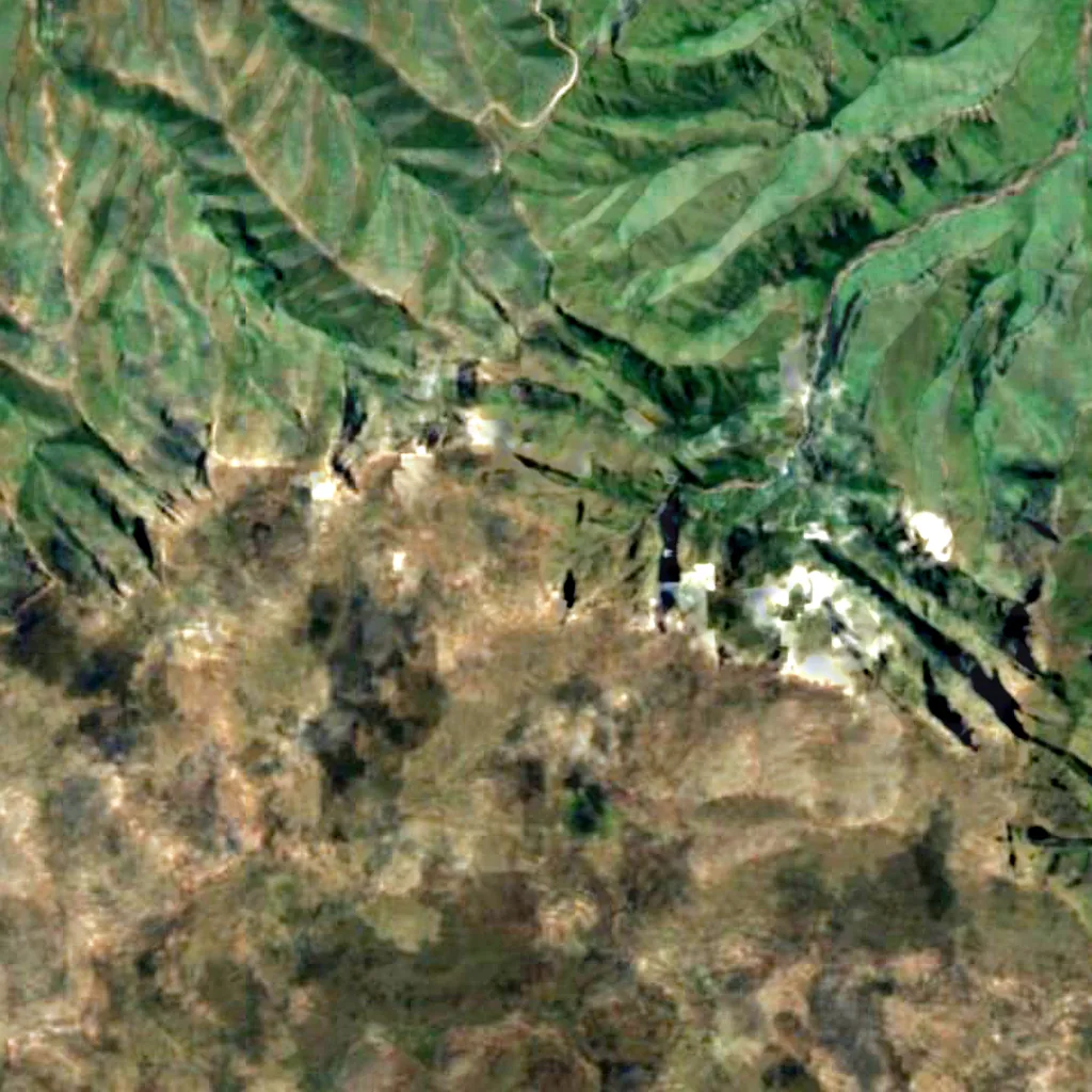 Tugela Falls seen from above (Sentinel-2)