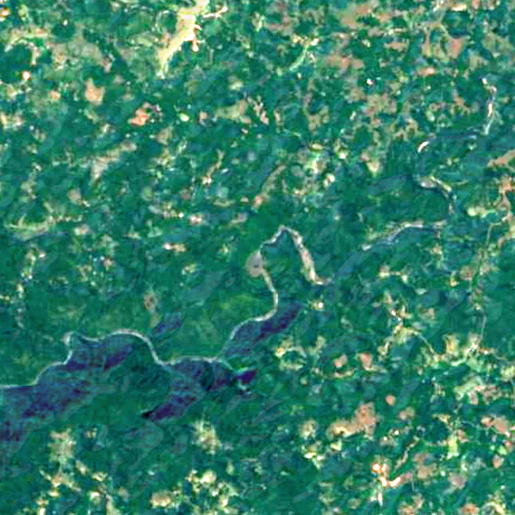 Unchalli Falls seen from above (Sentinel-2)
