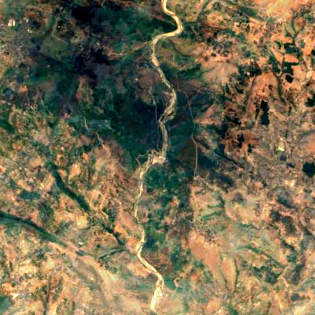 Usri Falls seen from above (Sentinel-2)
