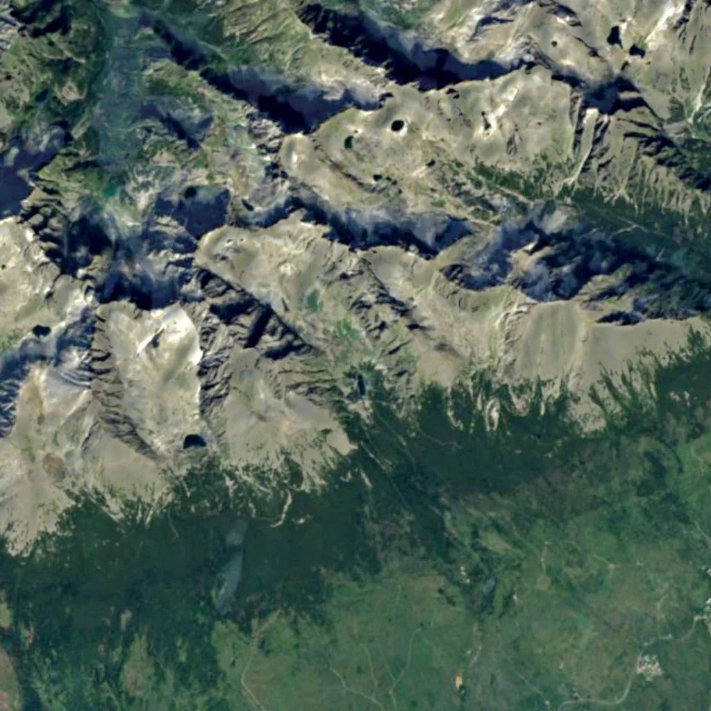 Velický vodopád seen from above (Sentinel-2)