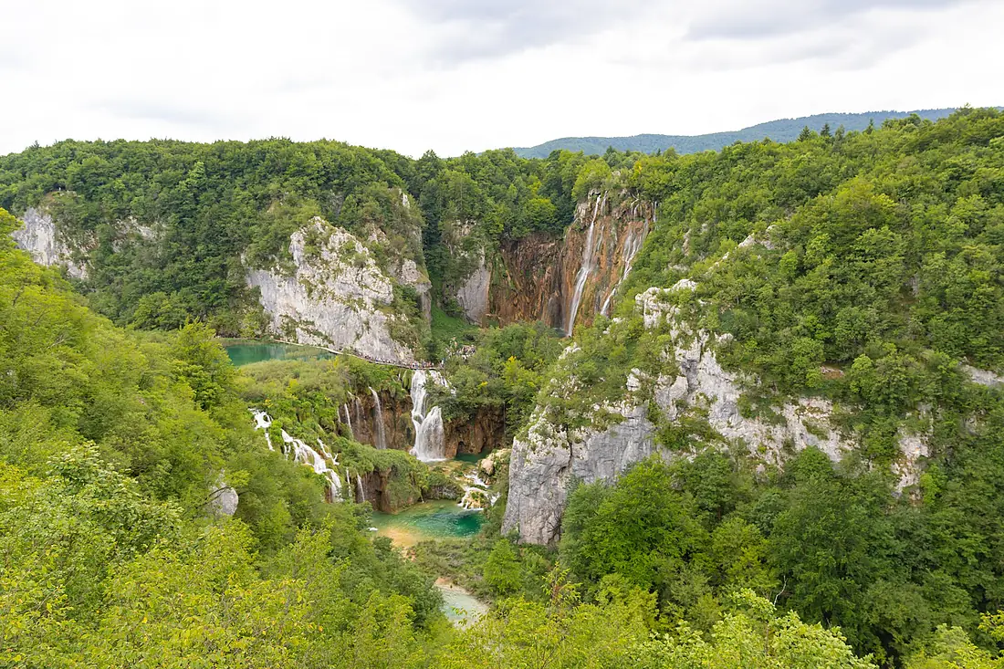 Aerial view of the Lower Lakes in Plitvice Lakes National Park, Croatia (48670493587)