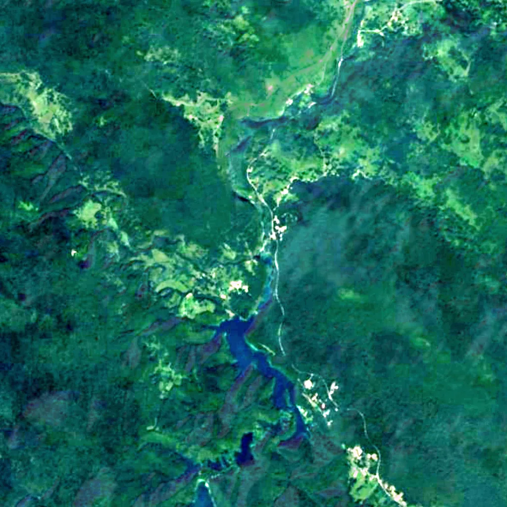 Veliki slap seen from above (Sentinel-2)