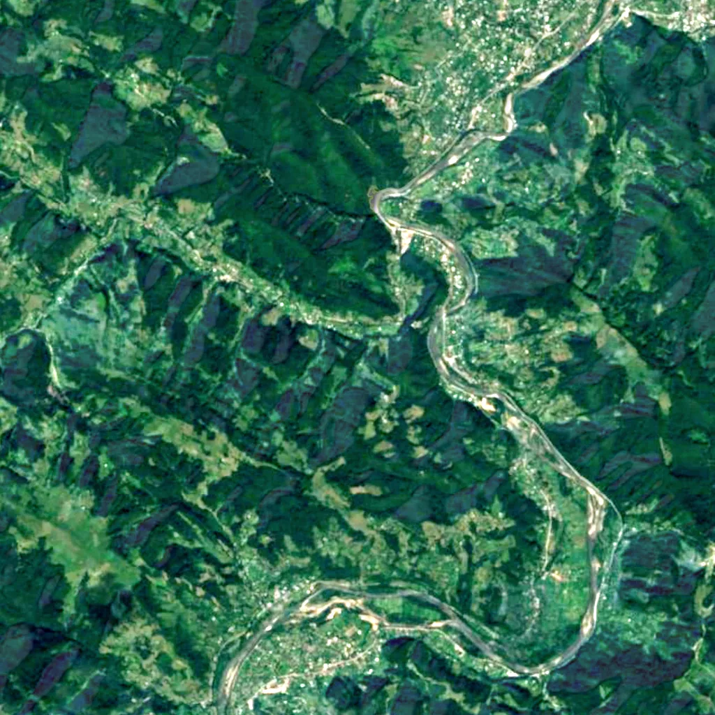 Velykorozhynskyi Huk seen from above (Sentinel-2)