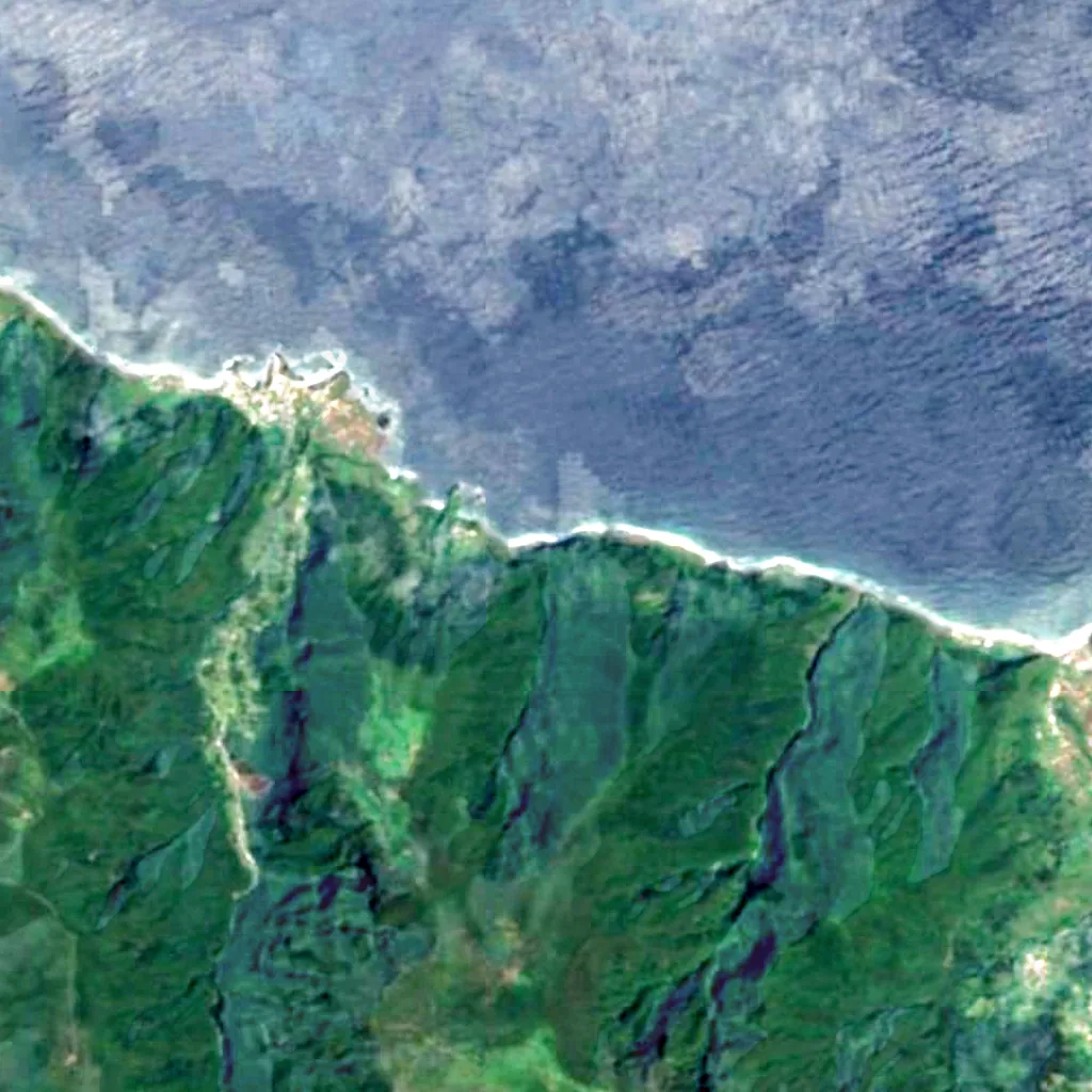 Véu da Noiva Falls seen from above (Sentinel-2)