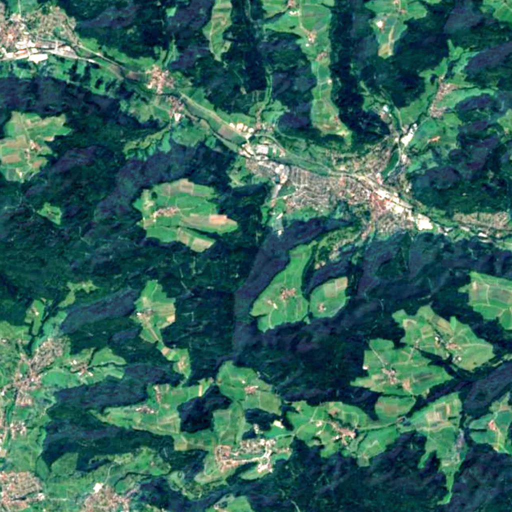 Vorderer Waterfalls seen from above (Sentinel-2)