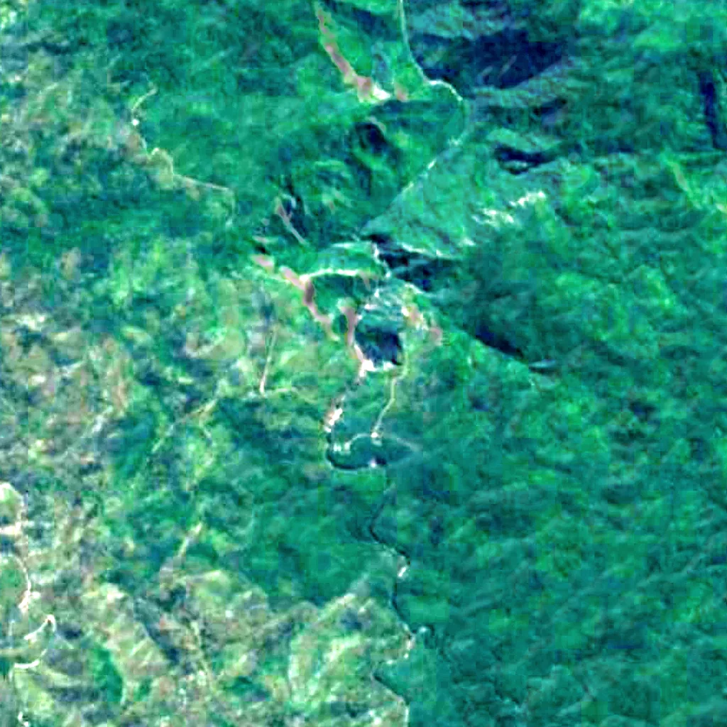 Wallaman Falls seen from above (Sentinel-2)