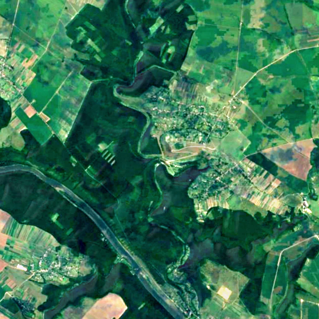 Waterfall Chervonohorod seen from above (Sentinel-2)