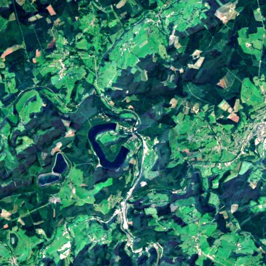 Waterfalls of Coo seen from above (Sentinel-2)
