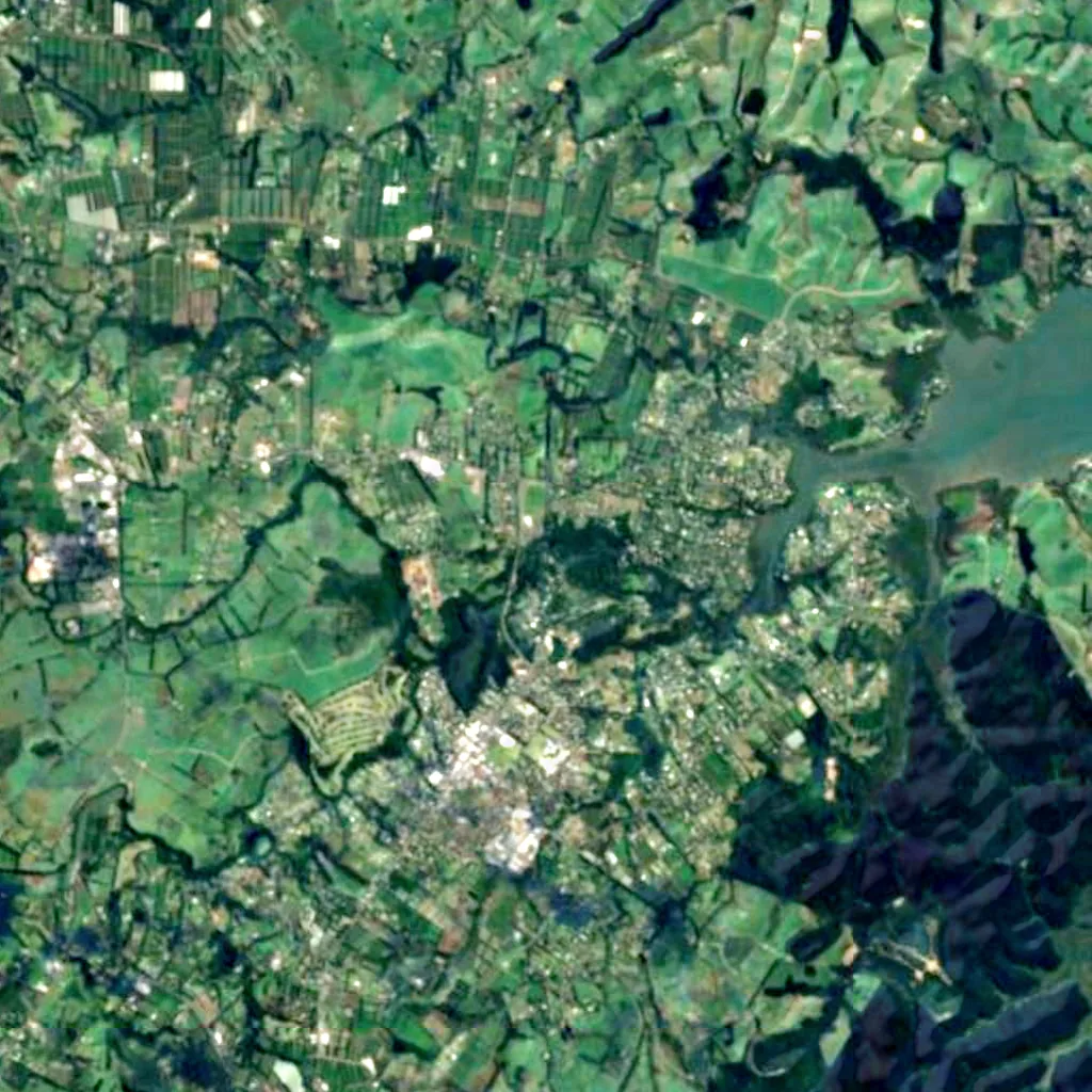 Wharepoke Falls seen from above (Sentinel-2)