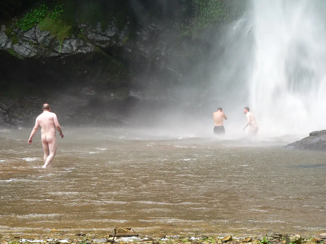 A shower in the upper fall-1