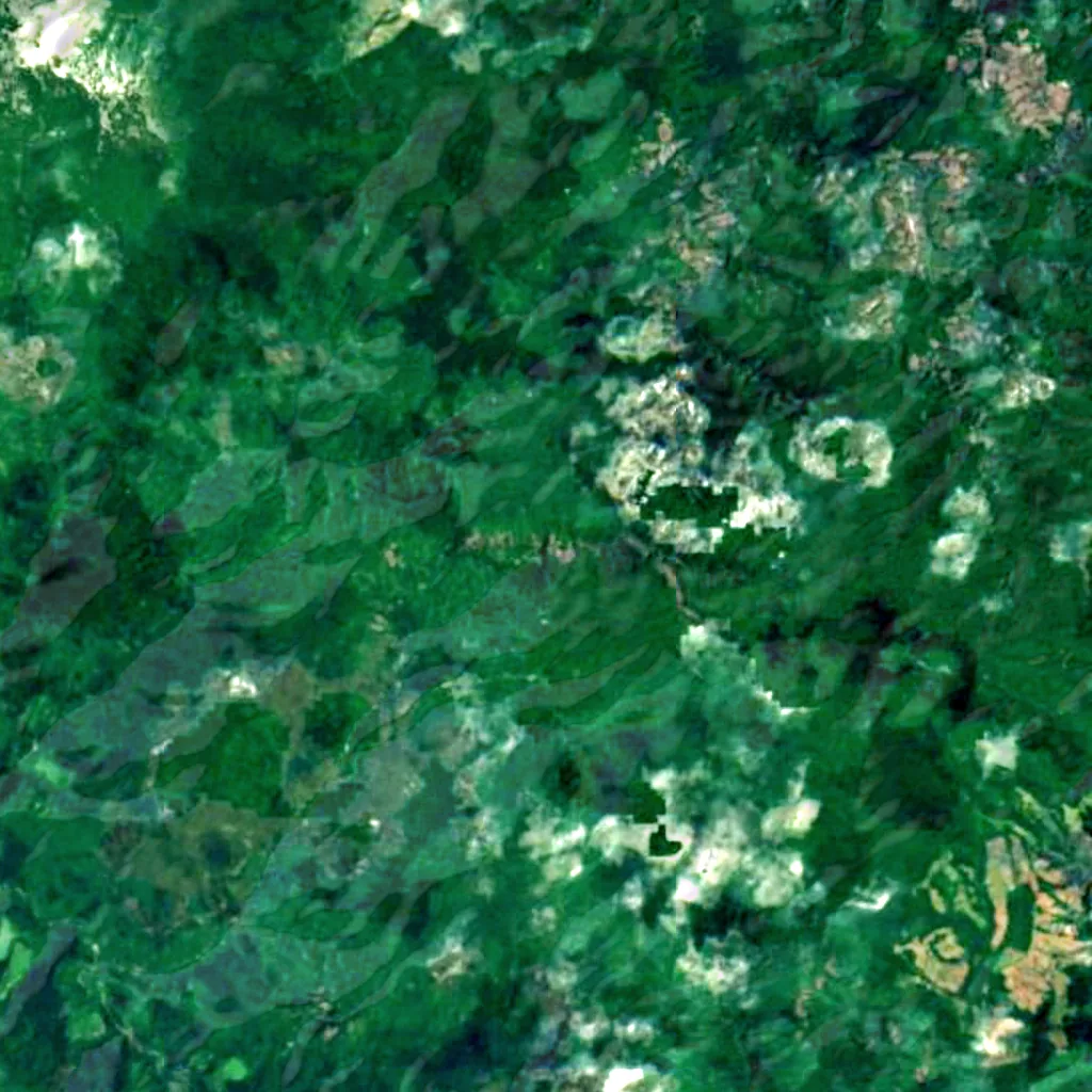 Yasu Falls seen from above (Sentinel-2)