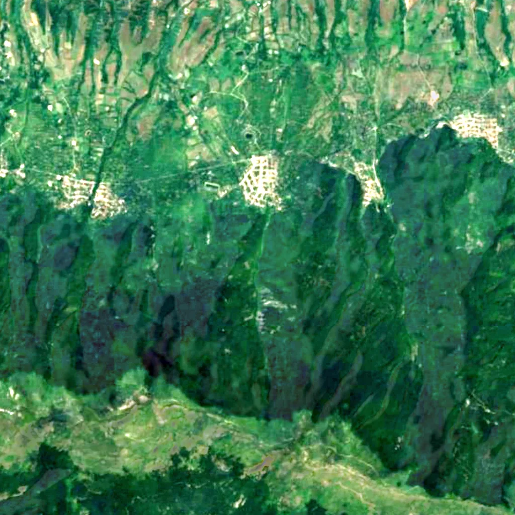 Yavornishki waterfall seen from above (Sentinel-2)