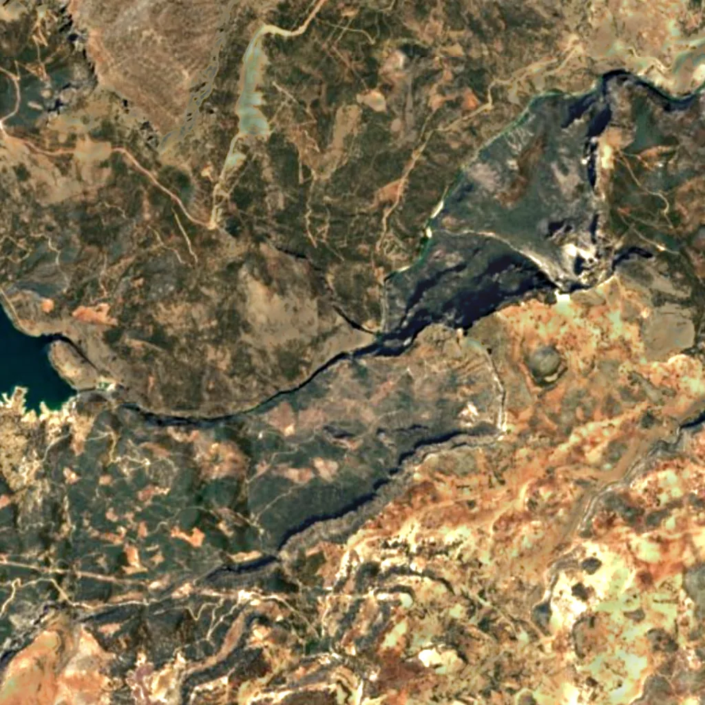 Yerköprü Waterfall seen from above (Sentinel-2)
