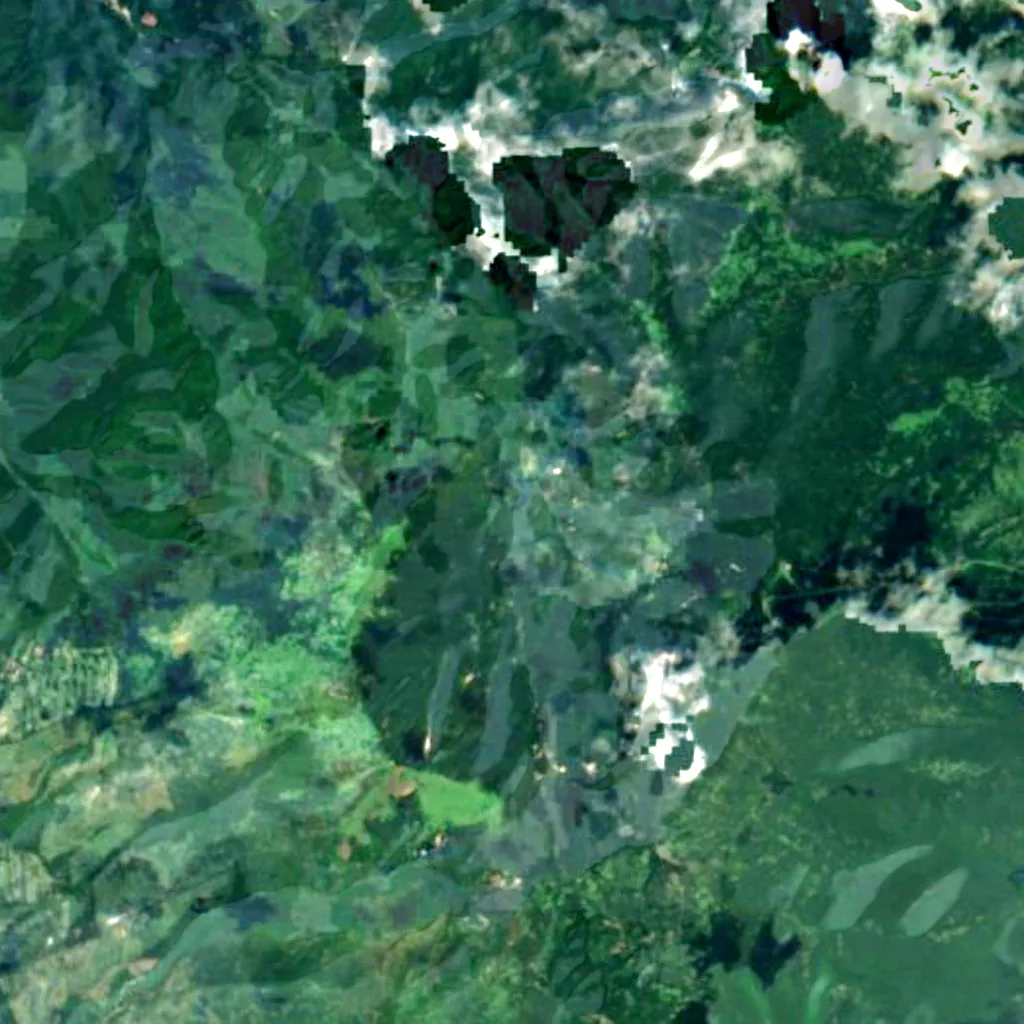Yonako Falls seen from above (Sentinel-2)